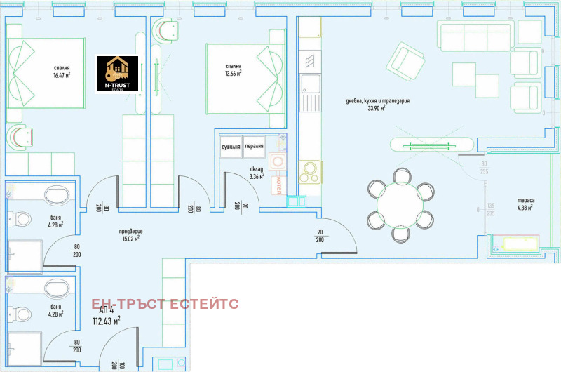 Продава 3-СТАЕН, гр. София, Малинова долина