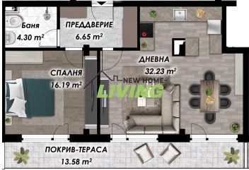 In vendita  1 camera da letto Plovdiv , Belomorski , 93 mq | 59341209 - Immagine [2]