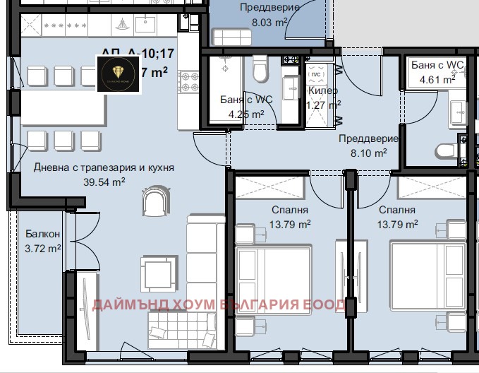 In vendita  2 camere da letto Plovdiv , Hristo Smirnenski , 129 mq | 37831483 - Immagine [2]