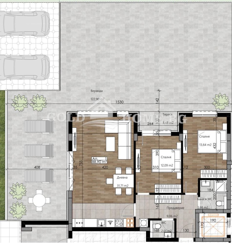 En venta  2 dormitorios Plovdiv , Ostromila , 225 metros cuadrados | 63960842 - imagen [2]