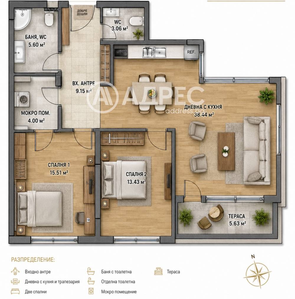 Продава 3-СТАЕН, гр. София, Витоша, снимка 2 - Апартаменти - 55904317