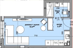 Продава 1-стаен град Стара Загора Железник - изток - [1] 