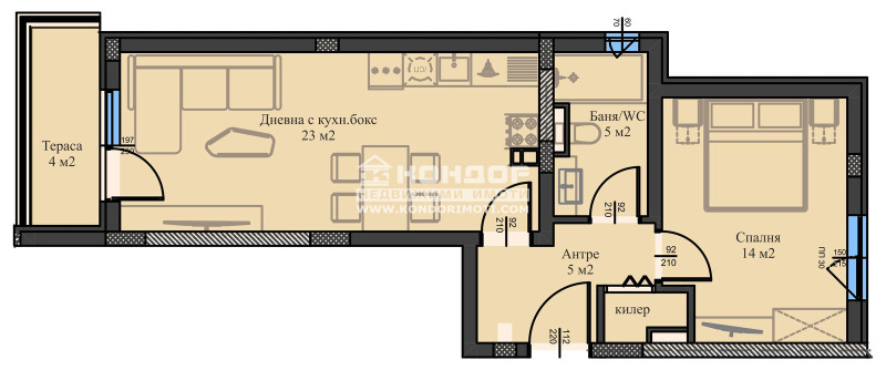 Продава  2-стаен град Пловдив , Въстанически , 75 кв.м | 71576538 - изображение [4]