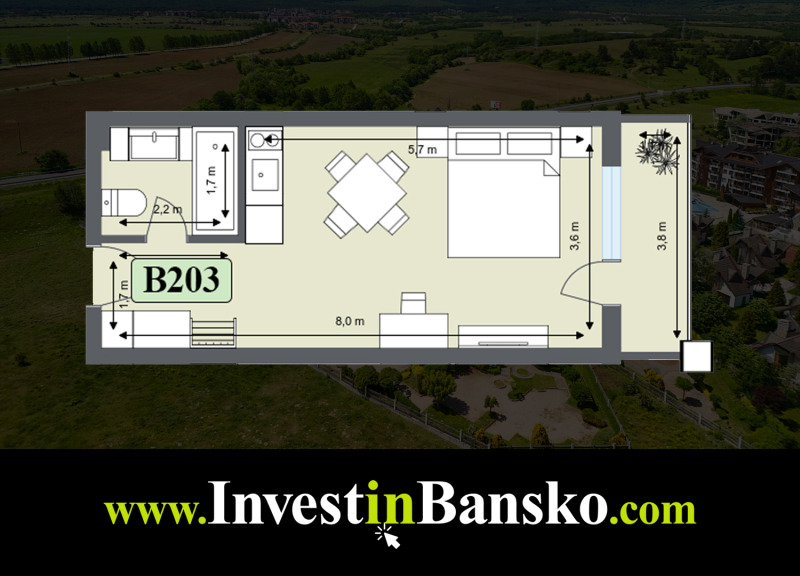Продава 1-СТАЕН в област Благоевград, гр. Банско - 46 кв.м / 29 000 € » 56 719.07 лв., ГЛОБЪЛ ИНВЕСТМЪНТ ПРОПЪРТИС