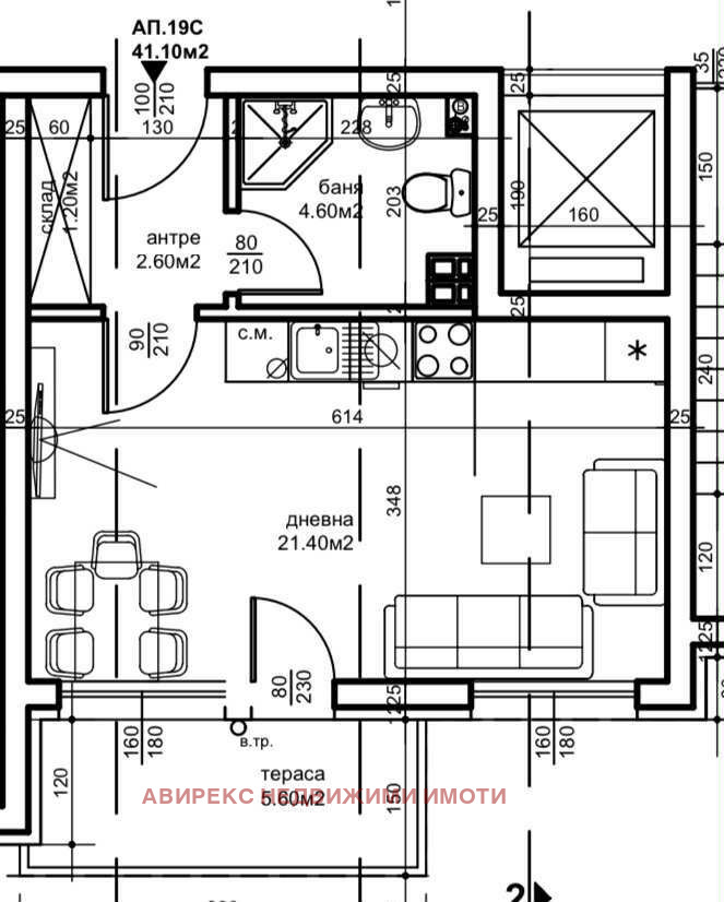Satılık  Stüdyo Plovdiv , Belomorski , 47 metrekare | 51804028 - görüntü [2]