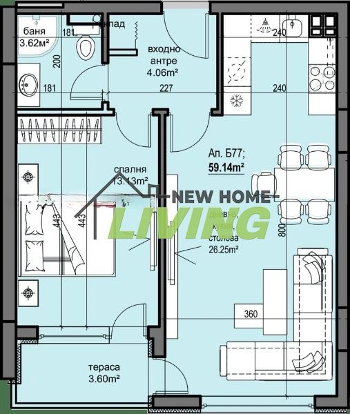 Zu verkaufen  1 Schlafzimmer Plowdiw , Hristo Smirnenski , 69 qm | 55176097 - Bild [8]