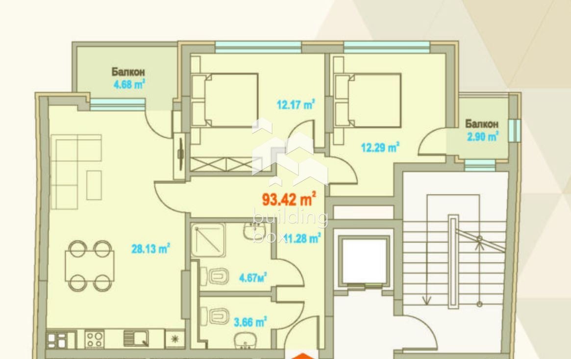 Продава 3-СТАЕН, гр. София, Зона Б-5-3, снимка 2 - Апартаменти - 54328960