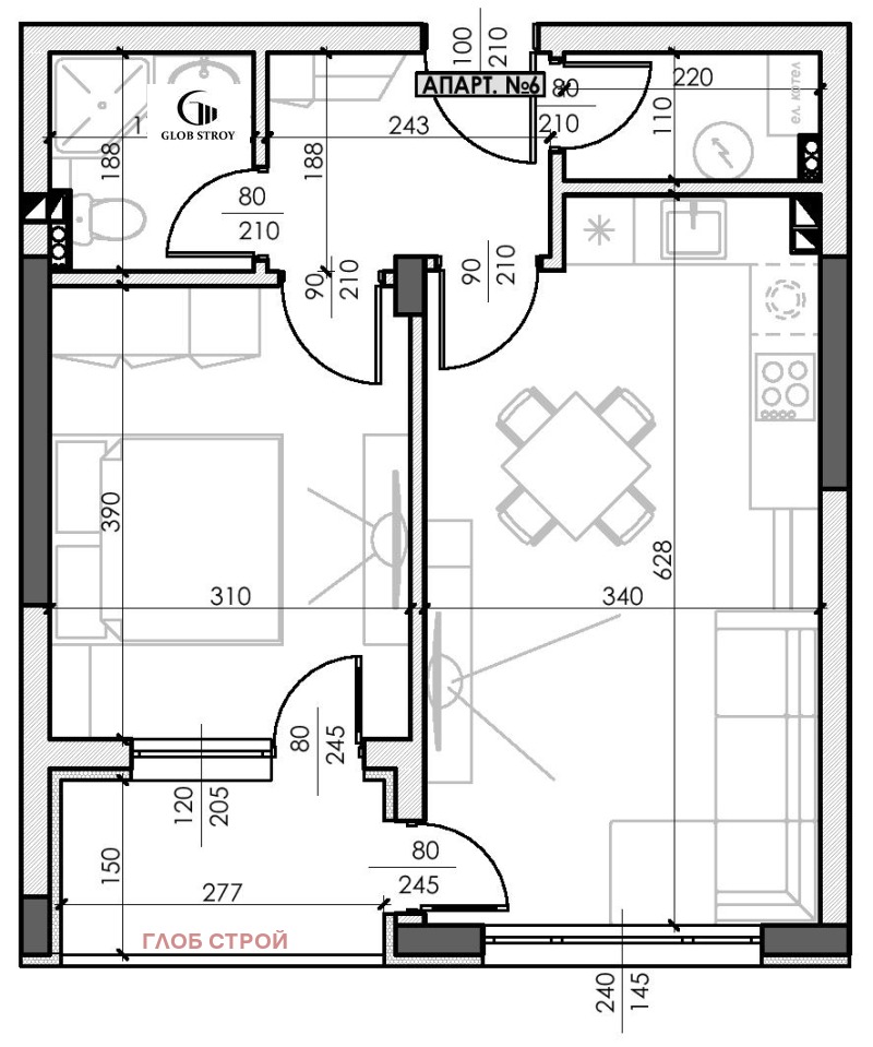 Te koop  1 slaapkamer Sjumen , Tsentar , 70 m² | 12680926 - afbeelding [4]