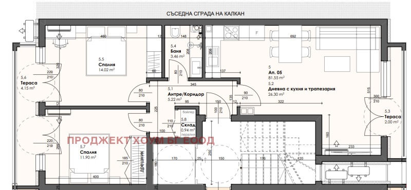 Myytävänä  2 makuuhuonetta Burgas , Meden rudnik - zona B , 97 neliömetriä | 97489776 - kuva [2]