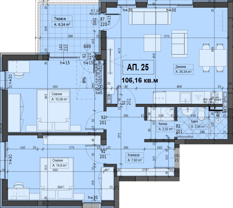 Продава 3-СТАЕН, гр. Асеновград, област Пловдив, снимка 8 - Aпартаменти - 48889713