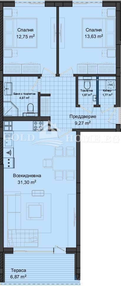 Til salg  2 soveværelser Plovdiv , Gagarin , 92 kvm | 47809817 - billede [4]