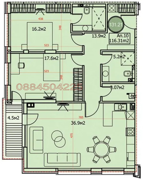 Продава 3-СТАЕН, гр. София, Драгалевци, снимка 9 - Апартаменти - 53538363
