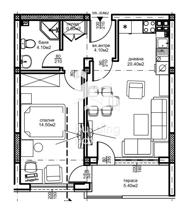 Продава 2-СТАЕН, гр. Пловдив, Южен, снимка 5 - Aпартаменти - 48800477