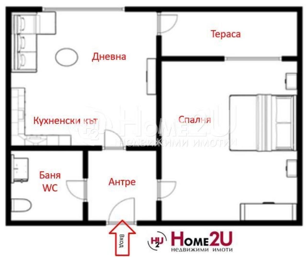 Продава 2-СТАЕН, гр. Бургас, Изгрев, снимка 11 - Апартаменти - 53524780