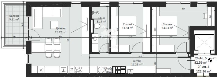 Продава 3-СТАЕН, гр. София, Малинова долина, снимка 2 - Aпартаменти - 49587438