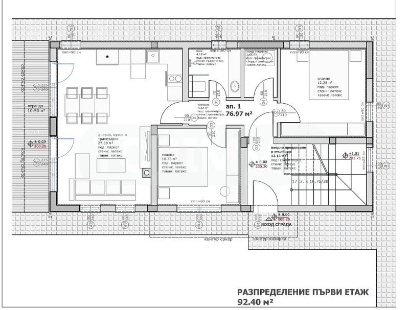 Продава ЕТАЖ ОТ КЪЩА, гр. Варна, м-т Боровец - юг, снимка 3 - Етаж от къща - 46658322