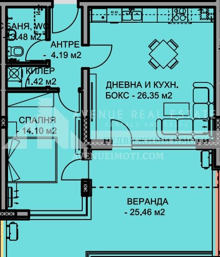 Myytävänä  1 makuuhuone Plovdiv , Ostromila , 71 neliömetriä | 88454705 - kuva [3]