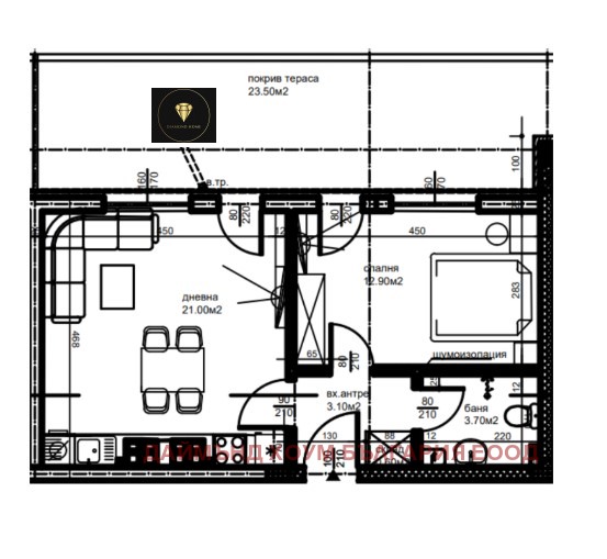 Na prodej  1 ložnice Plovdiv , Komatevski vazel , 82 m2 | 12111309 - obraz [2]