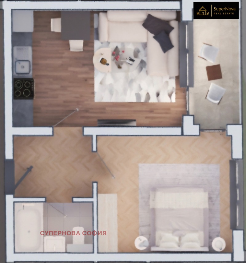 Продава 2-СТАЕН, гр. София, Дружба 2, снимка 2 - Апартаменти - 53003733