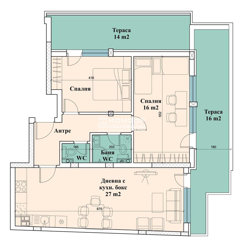 De vânzare  2 dormitoare Plovdiv , Hristo Smirnensci , 139 mp | 82845346 - imagine [6]