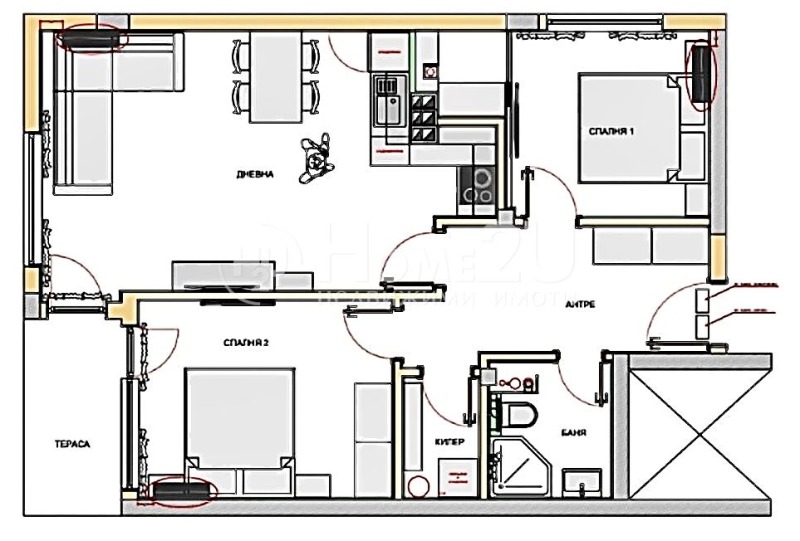 Na sprzedaż  2 sypialnie Warna , Lewski 1 , 86 mkw | 51067558 - obraz [8]