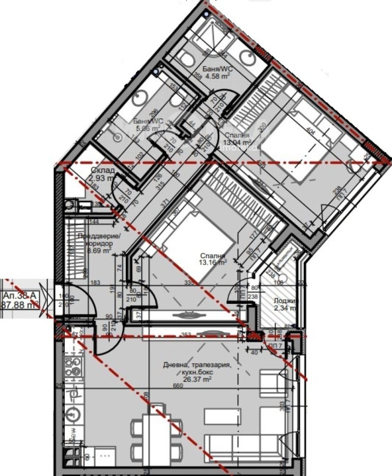 Te koop  2 slaapkamers Sofia , Mladost 4 , 102 m² | 48416603 - afbeelding [2]