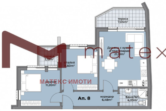 Продается  2 спальни Варна , Аспарухово , 93 кв.м | 25513031