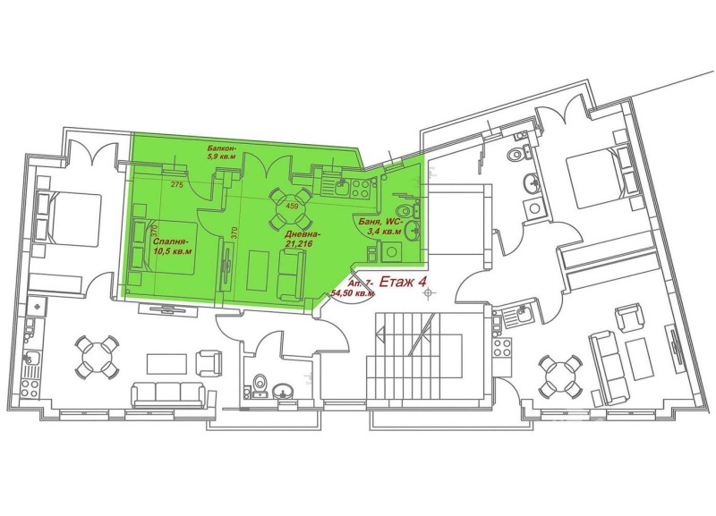 Продава 2-СТАЕН, гр. Варна, Погреби, снимка 10 - Aпартаменти - 48100645