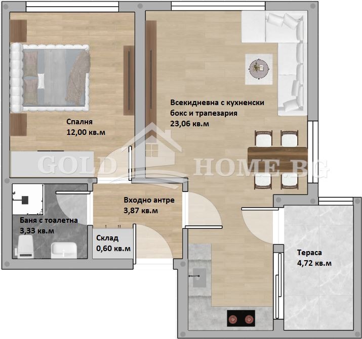 Продава 2-СТАЕН, гр. Пловдив, Христо Смирненски, снимка 2 - Апартаменти - 53074304