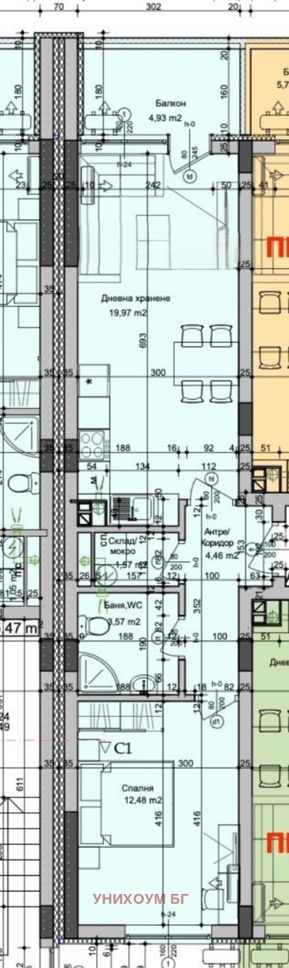 Till salu  1 sovrum Burgas , Izgrev , 64 kvm | 36461493 - bild [2]