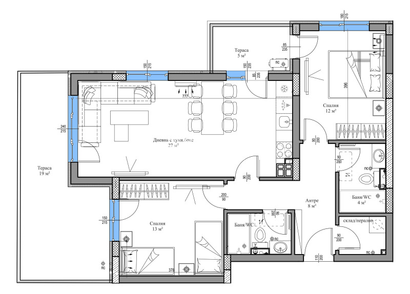 Продава  3-стаен град Пловдив , Въстанически , 120 кв.м | 85581253 - изображение [4]