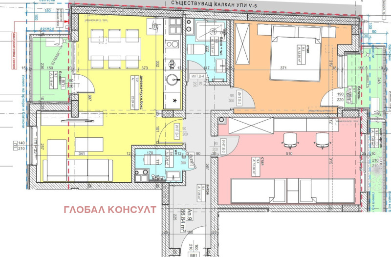 Продава 4-СТАЕН, гр. София, Център, снимка 4 - Aпартаменти - 48634398