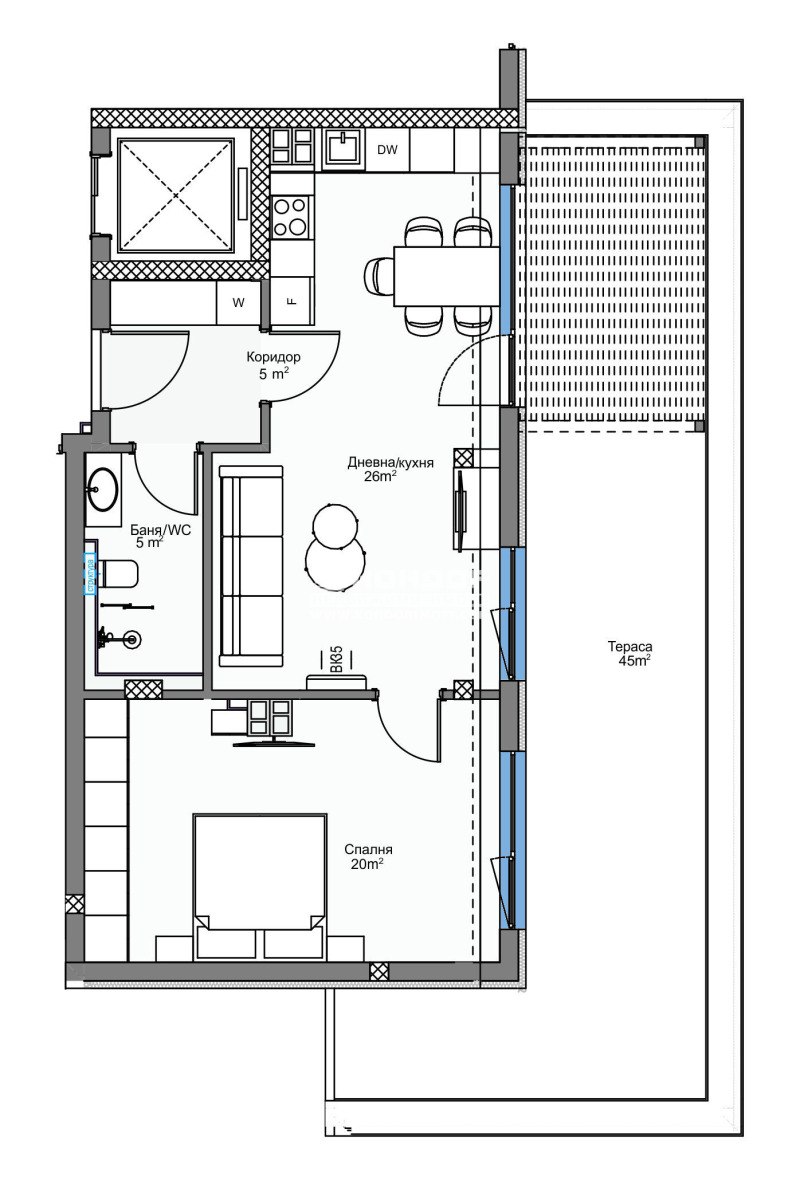 En venta  1 dormitorio Plovdiv , Karshiyaka , 118 metros cuadrados | 59175048 - imagen [2]