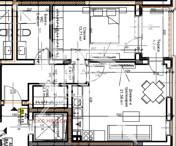 En venta  1 dormitorio Plovdiv , Ostromila , 76 metros cuadrados | 35963488