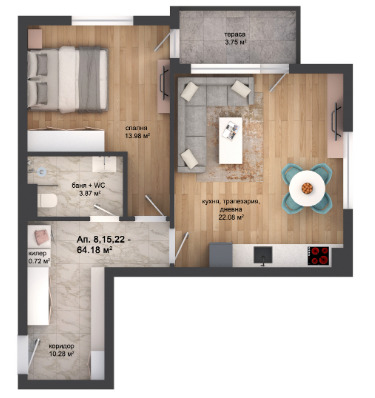À venda  1 quarto Plovdiv , Karchiiaka , 73 m² | 41944360
