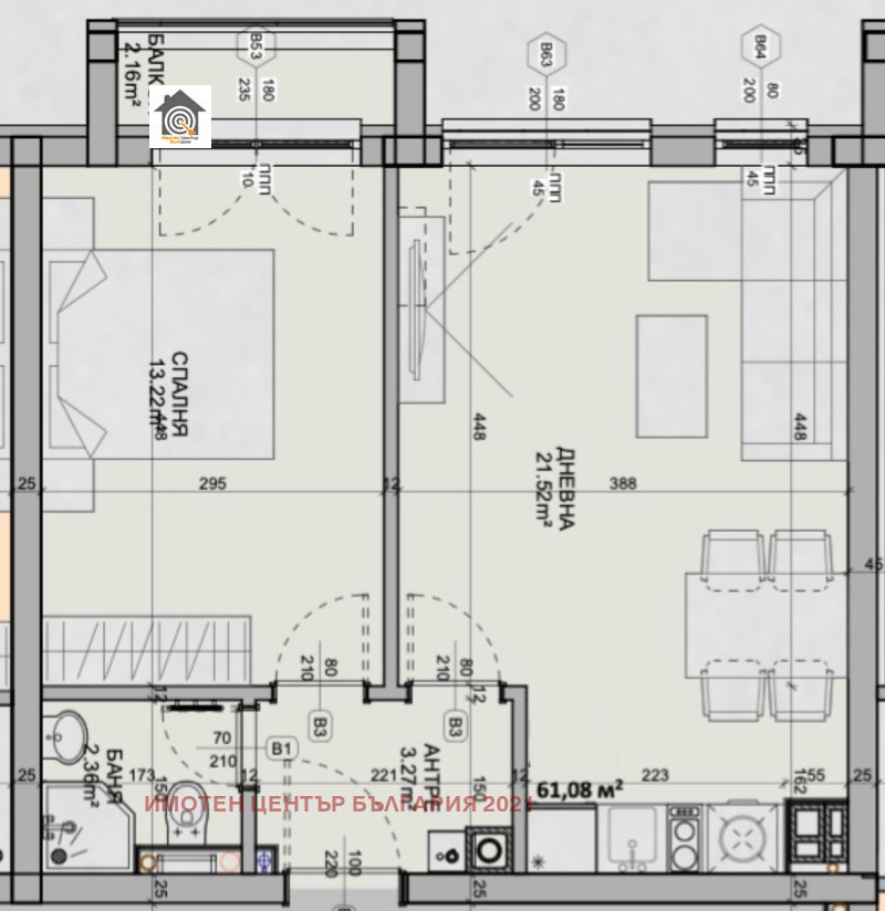 À venda  1 quarto Sofia , Manastirski livadi , 62 m² | 28094951 - imagem [4]