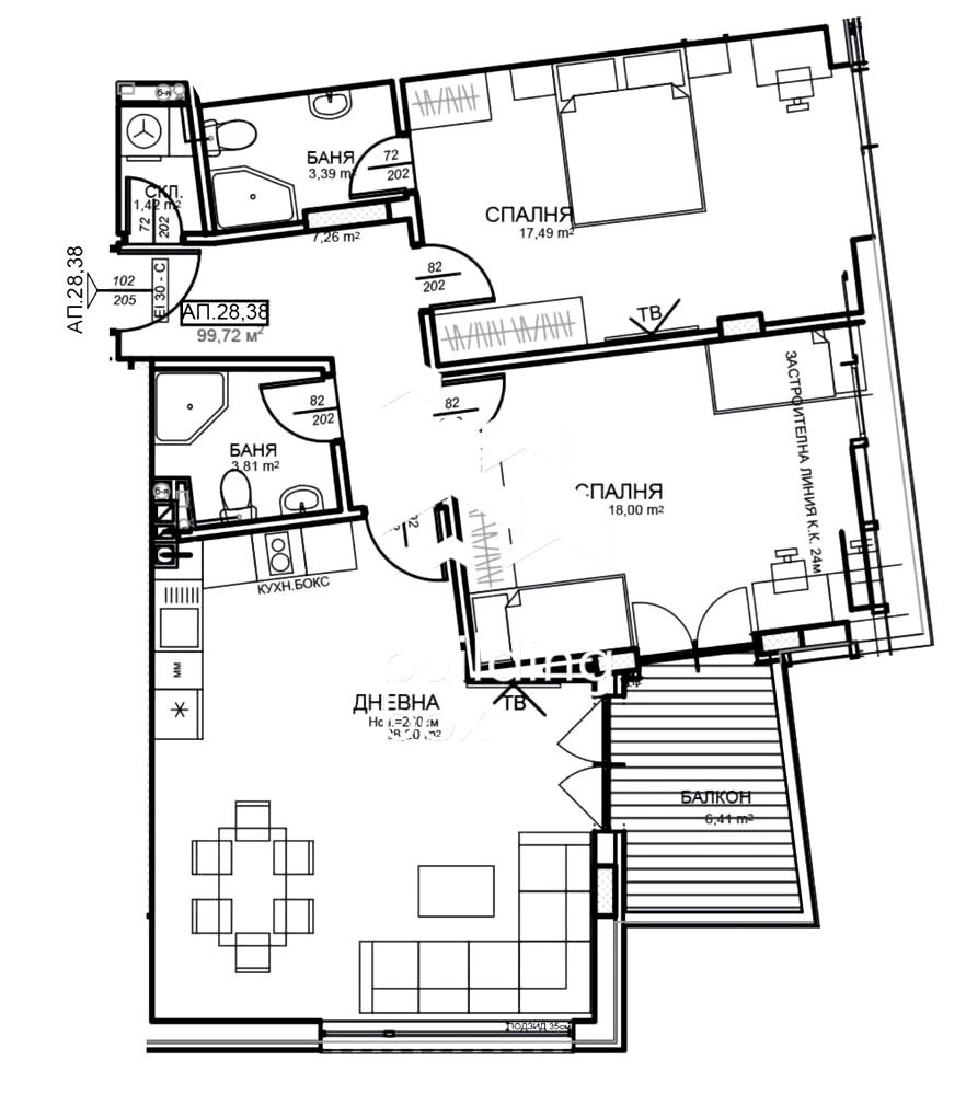 Продава 3-СТАЕН, гр. София, Център, снимка 9 - Апартаменти - 54120570