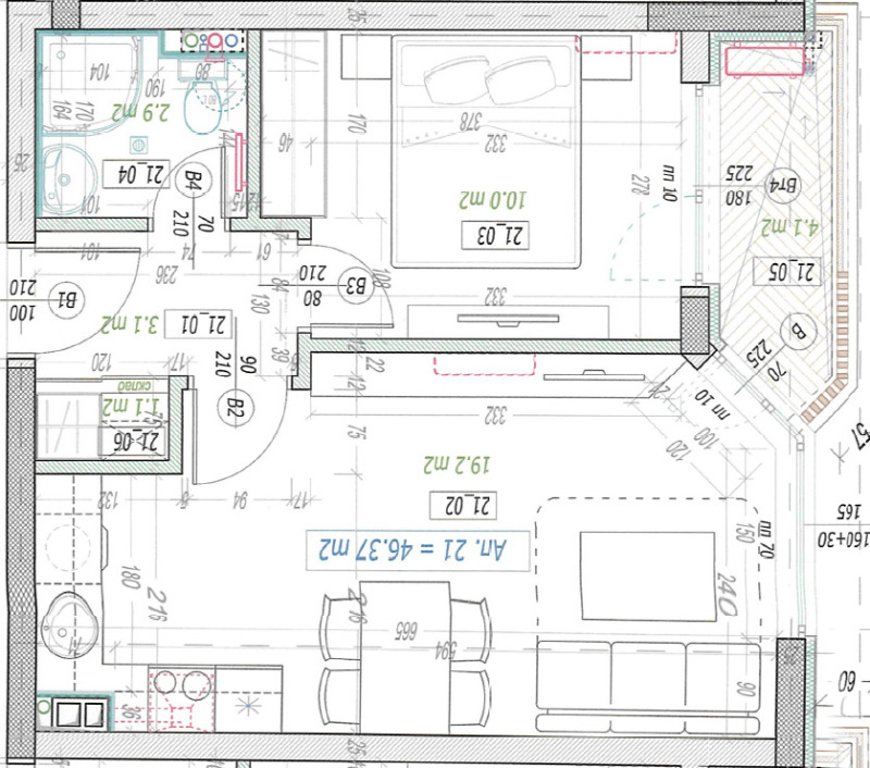 En venta  1 dormitorio Sofia , Malinova dolina , 55 metros cuadrados | 13342448 - imagen [4]