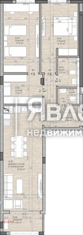 Продава 3-СТАЕН, гр. София, Сухата река, снимка 2 - Aпартаменти - 48789768