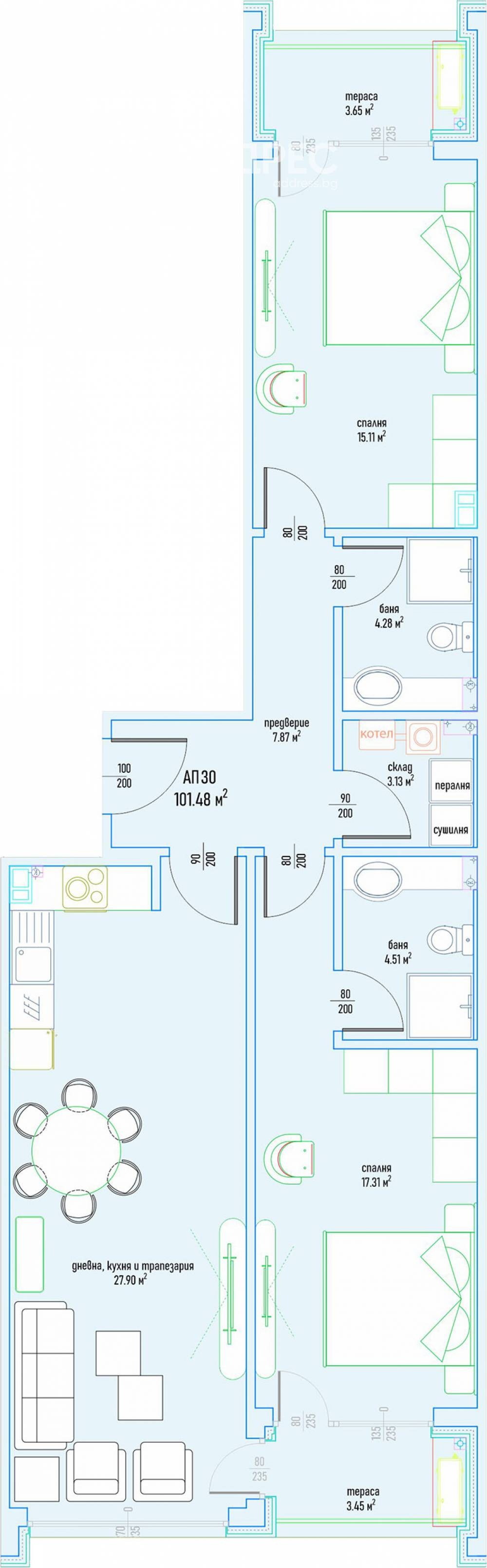 Продава 3-СТАЕН, гр. София, Малинова долина, снимка 4 - Апартаменти - 55216659