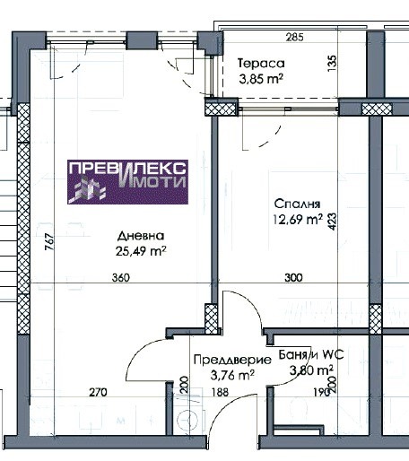 Til salgs  1 soverom Plovdiv , Trakija , 71 kvm | 21827592