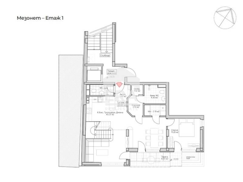 Продава МЕЗОНЕТ, гр. София, Лозенец, снимка 12 - Апартаменти - 53800236