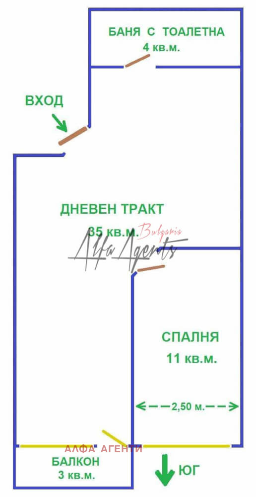 Til salg  Studie Varna , Tsentar , 53 kvm | 24858538 - billede [2]