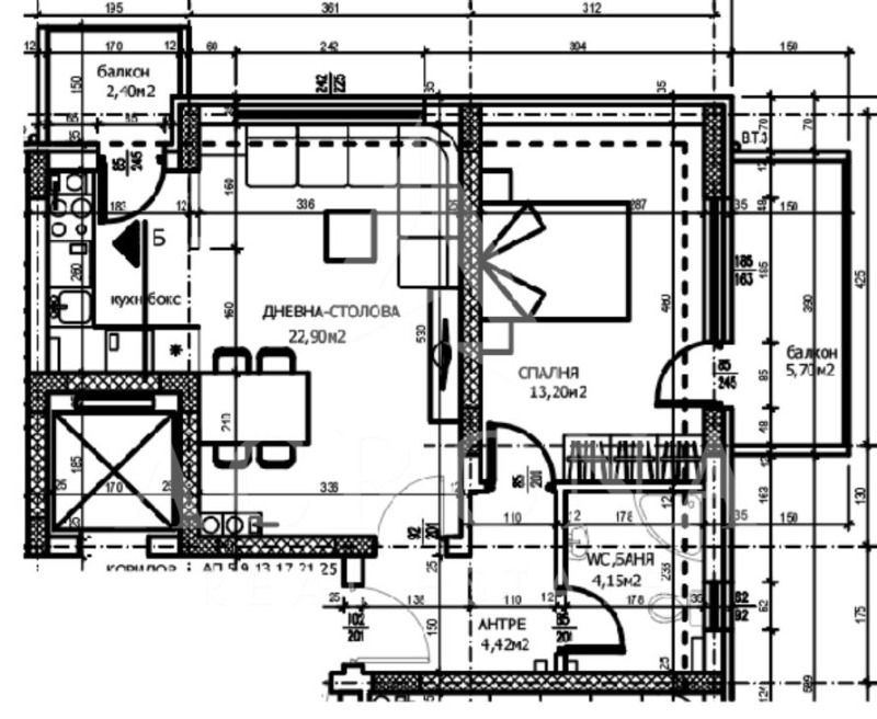 Myytävänä  1 makuuhuone Plovdiv , Trakija , 76 neliömetriä | 75799672 - kuva [2]