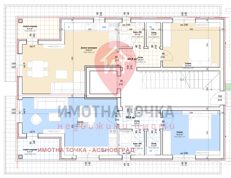 Продава  2-стаен област Пловдив , гр. Асеновград , 195 кв.м | 54134881 - изображение [9]