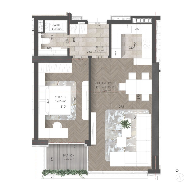 Satılık  1 yatak odası Sofia , Mladost 3 , 81 metrekare | 93149042 - görüntü [2]