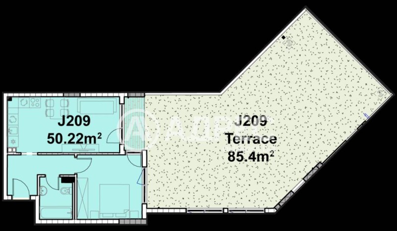 Продава 2-СТАЕН, гр. София, Полигона, снимка 3 - Aпартаменти - 48278250