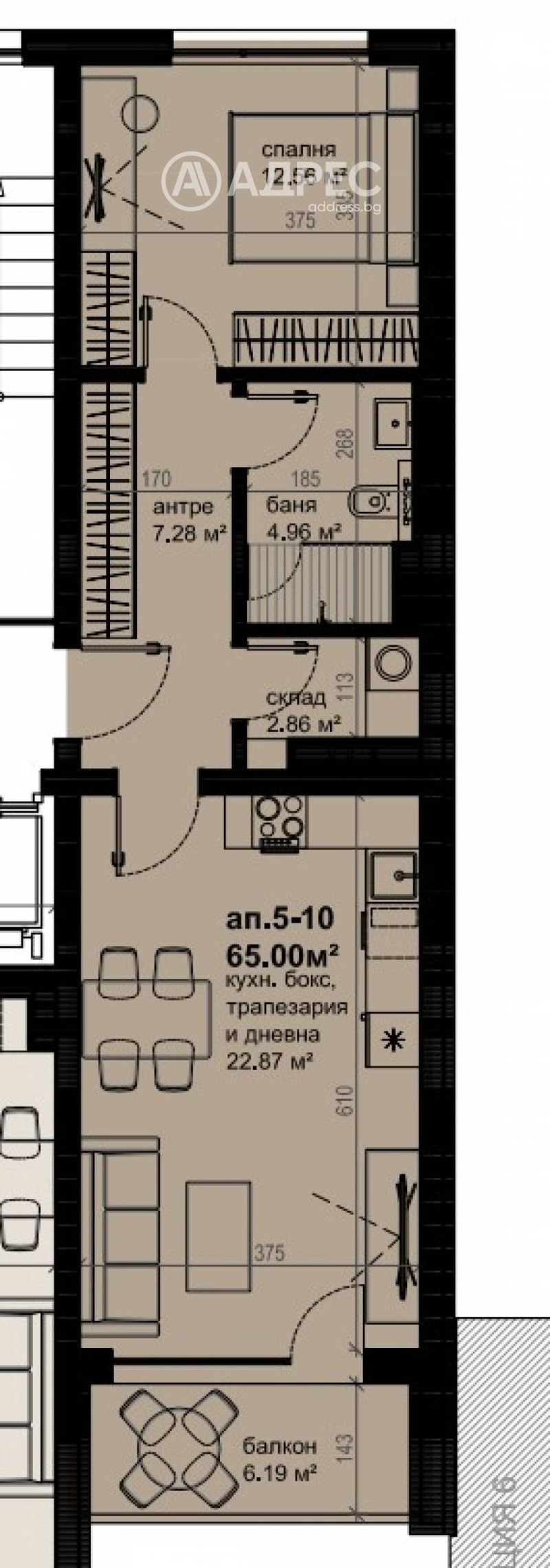 На продаж  1 спальня Бургас , Изгрев , 76 кв.м | 68989202 - зображення [9]