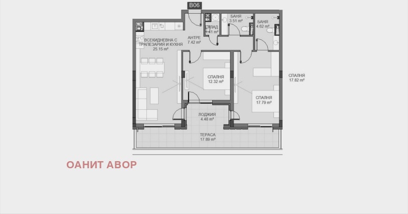 Satılık  1 yatak odası Sofia , Manastirski livadi , 79 metrekare | 28286021