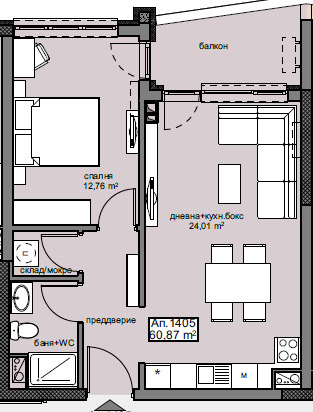 Na prodej  1 ložnice Burgas , Bratja Miladinovi , 71 m2 | 67595382 - obraz [3]